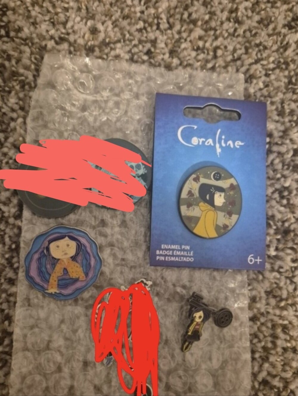 Loungefly Coraline pin bundle